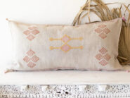 XL Beige Cactus Silk Cushion - 100x50 cm SCB1050A