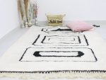 Custom made  Moroccan Beni Ourain Contemporary Rug Authentic Poufs 1694019615642