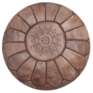 Puf de cuero marroqui cacao