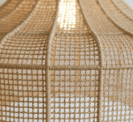 Lámpara Colgante de Raffia Trenzada "Campana Étnica"