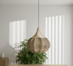 Lámpara de Rafia Colgante XL | Diseño Boho Natural Artesanal