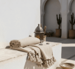 Beige Moroccan Blanket