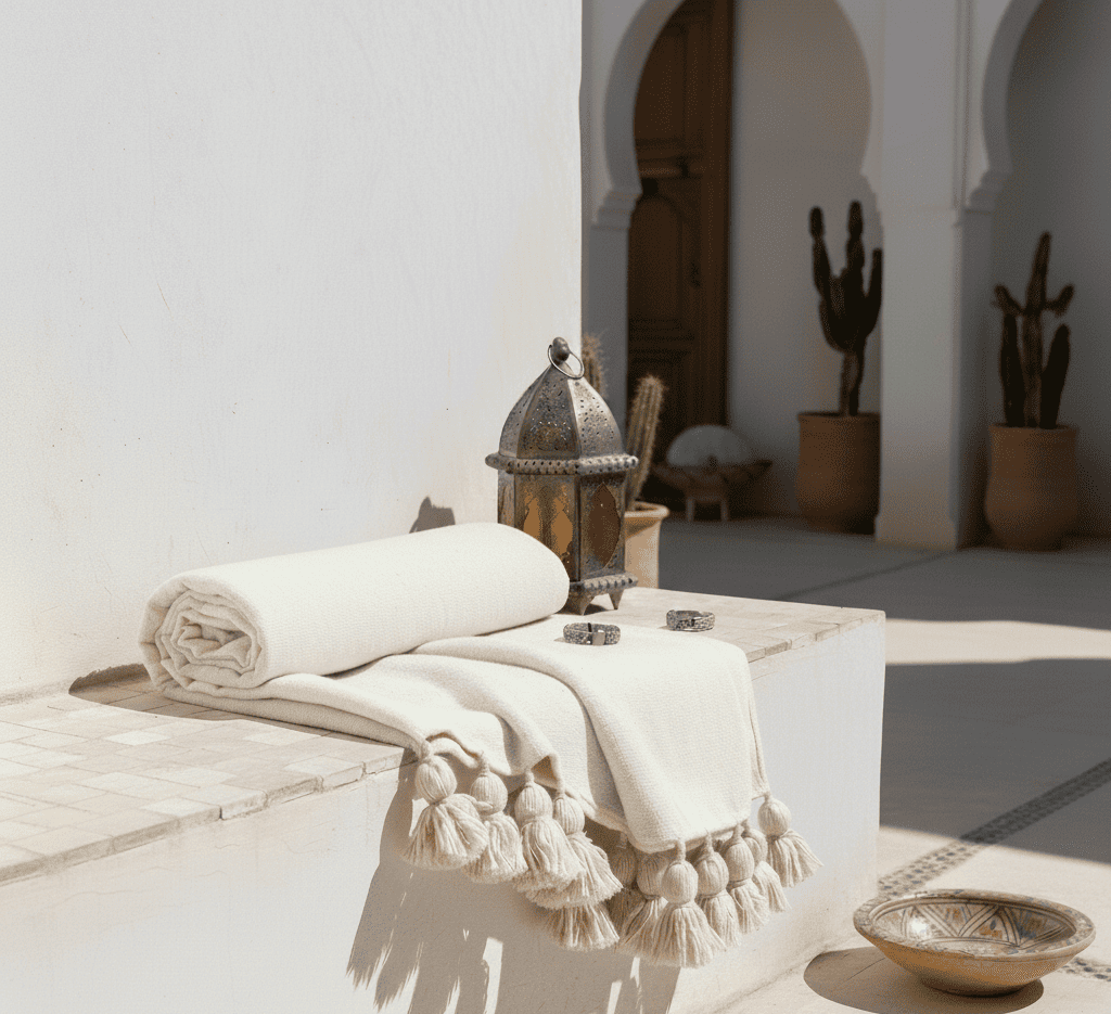 Manta Marroqui Blanca