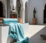 Coperta marocchina verde pastello