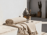 Manta marroqui Gris - tienda marroqui - arte marruecos