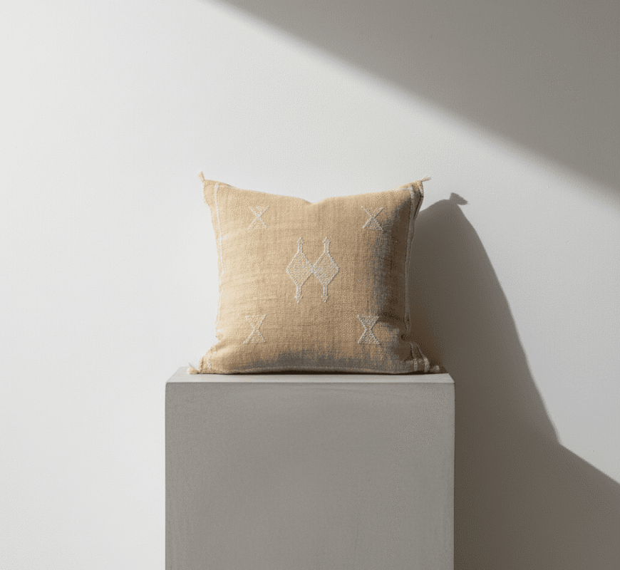 Funda de Cojín Sabra Beige Claro "Duna Suave" – Modelo SA-03 – 45x45 cm