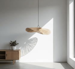 Lámpara de Raffia Natural "Onda Zen"