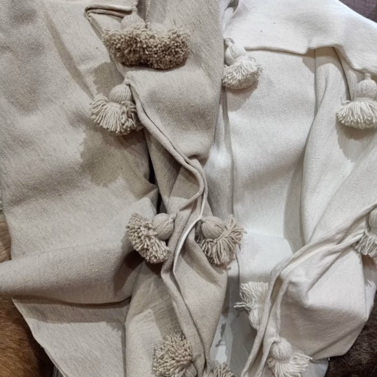 Manta Marroqui Beige - Arte Marruecos