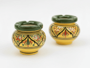 Cenicero de Cerámica Amarillo Hecho a Mano