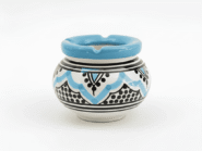 Cenicero de Cerámica Azul Cielo Hecho a Mano