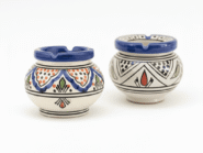 Cenicero de Cerámica Azul Hecho a Mano