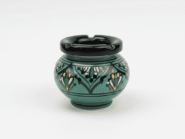 Cenicero de Cerámica Marroquí Verde Hecho a Mano