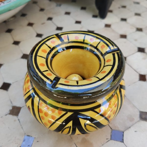 Cenicero de Cerámica Marroquí Amarillo1