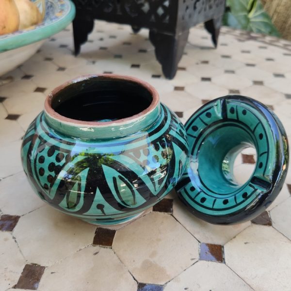 Cenicero de Cerámica Marroquí Verde2