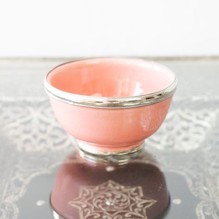 Cuencos Marroquíes de Cerámica Hechos a Mano Rosa