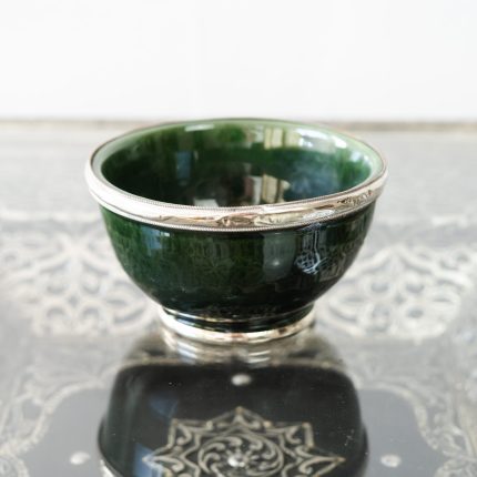 Cuencos Marroquíes de Cerámica Hechos a Mano Verde