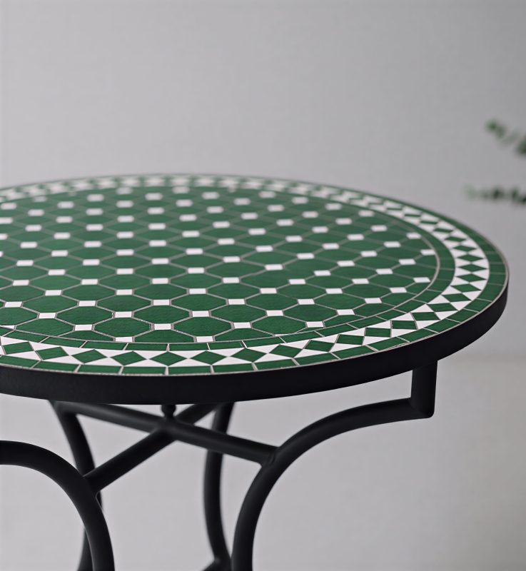 Mesa de Jardín Mosaico Esmeralda Marroquí - 60 CM