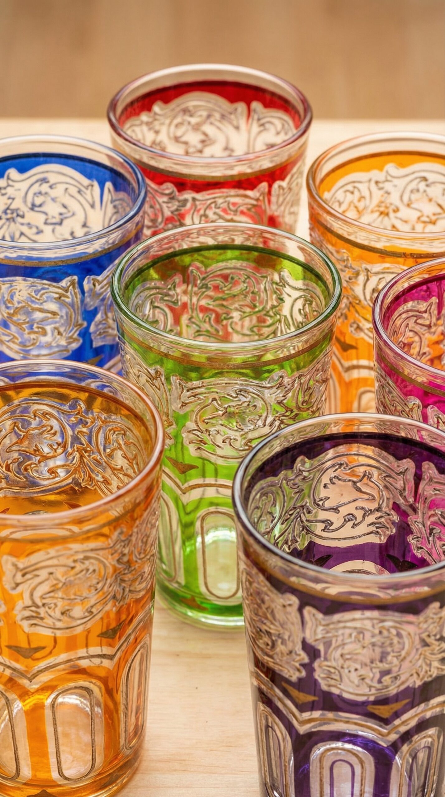 juego de 6 Vasos de Té Marroquíes